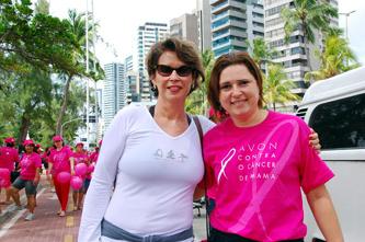 Marília Bezerra  prestigiou a caminhada ao lado de Margot Monteiro